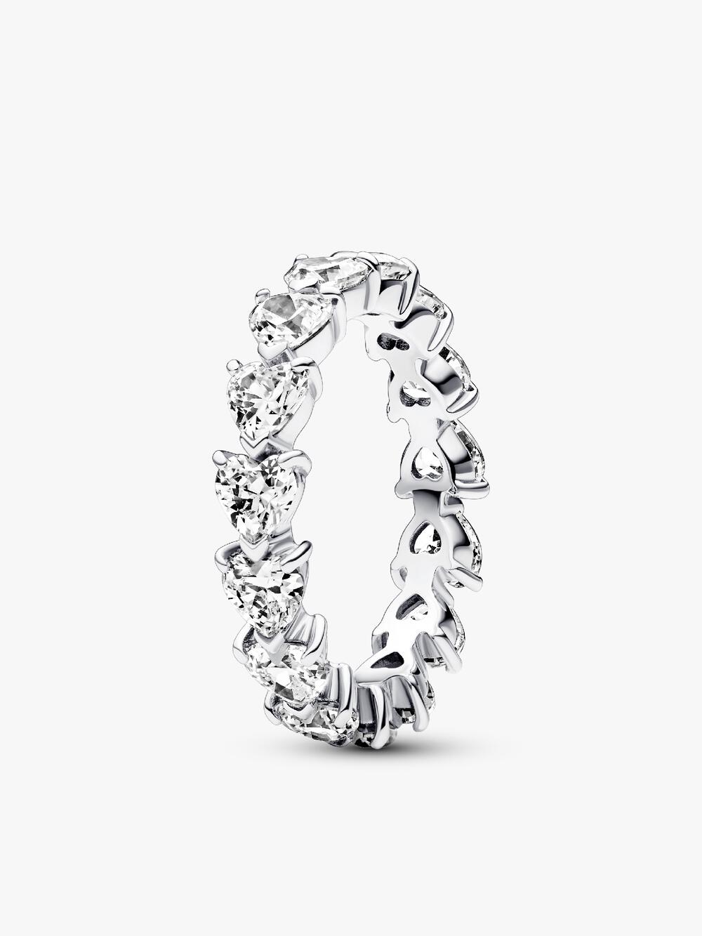 Pavé Heart Hoop Earrings