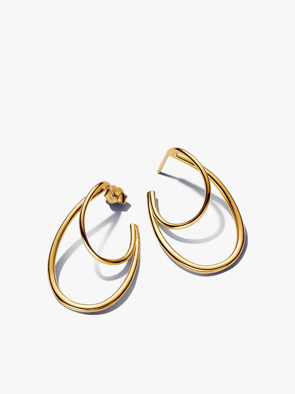 Twisted Triangle Small Hoop Earrings