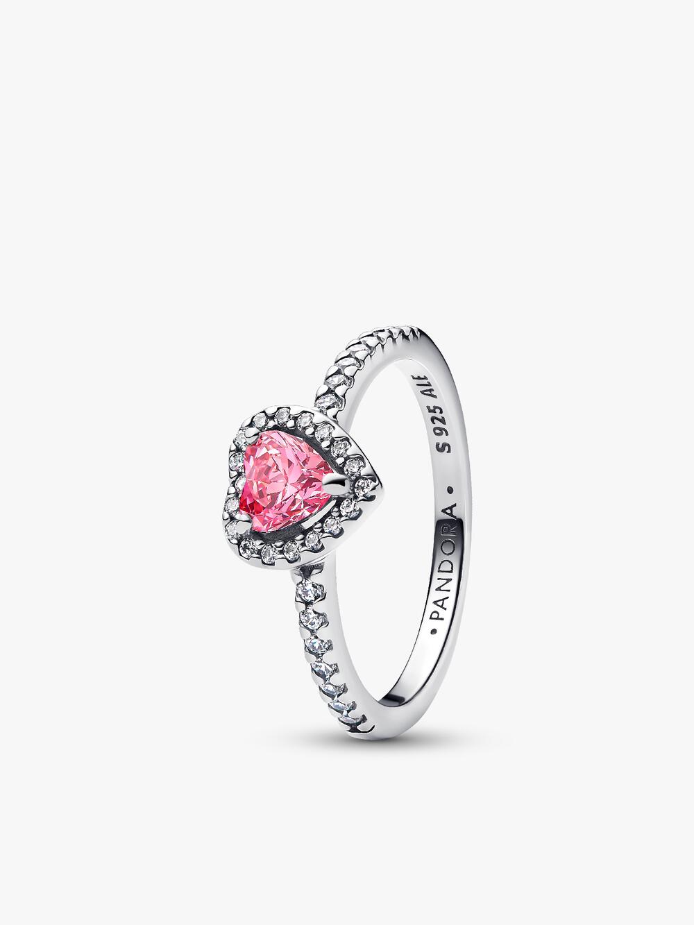 Elevated Pink Heart Stud Earrings