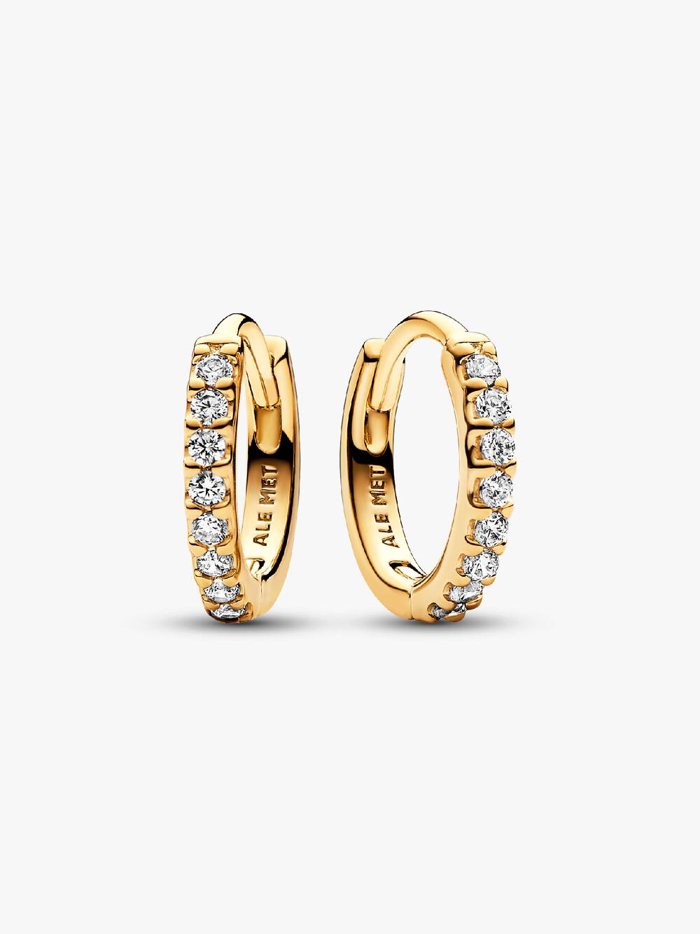 Sparkling Huggie Hoop Earrings